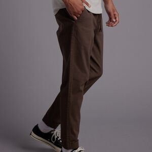 RSQ Jeans Men’s Brown Joggers XXL 34 Stretch Waist Tapered Cuffed